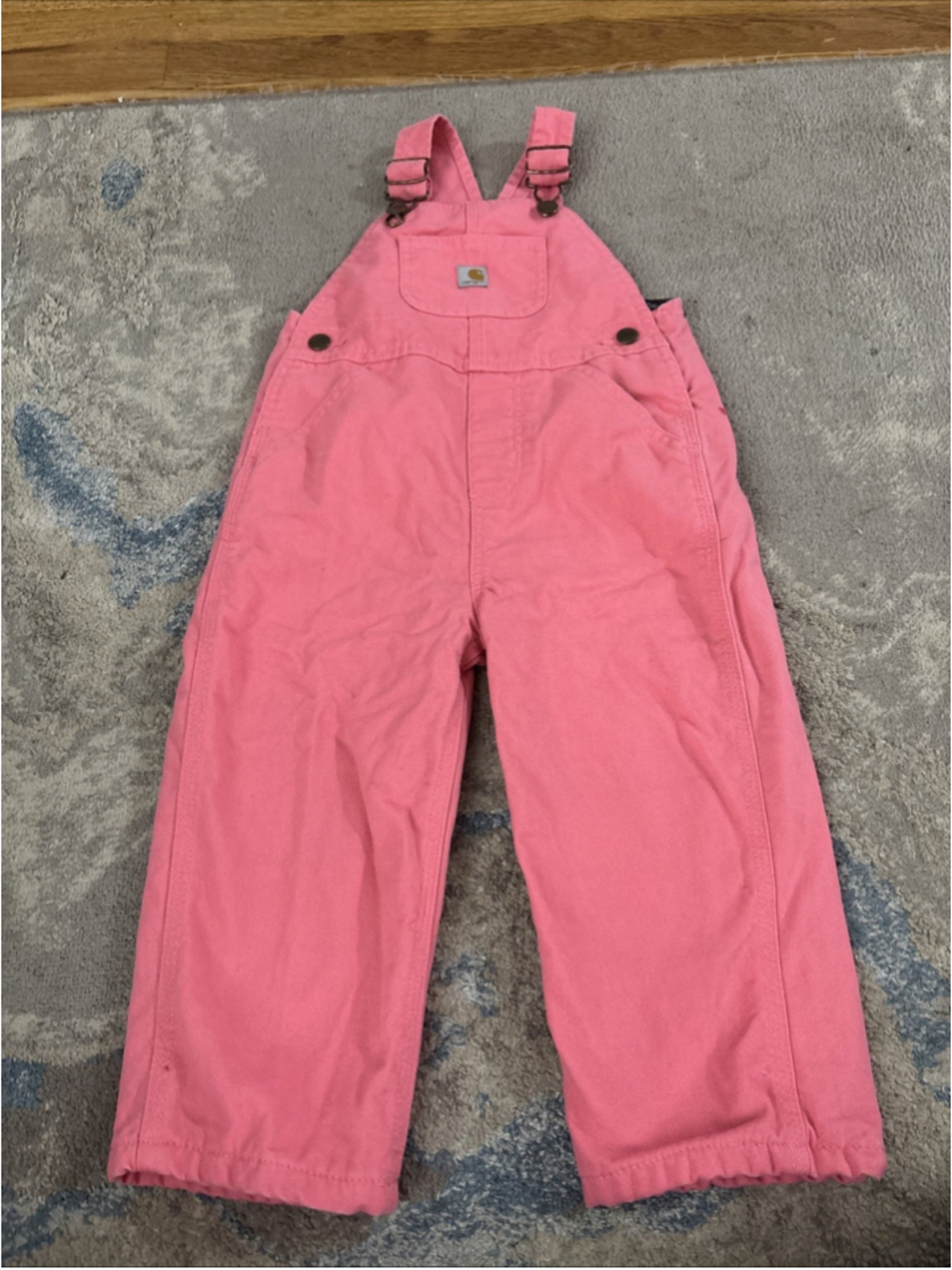 Carhartt Overalls Pink Toddler Girls Size 2T Model #OX9713-G